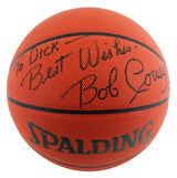 Celtics Bob Cousy Signed Spalding Official NBA Game Basketball BAS #BU55109