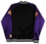 Lakers Magic Johnson Signed Black M&N Warm Up Jacket w/ Patches BAS Witnessed 2