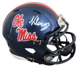 Ole Miss Kewan Lacy Authentic Signed Speed Mini Helmet Autographed BAS