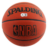 Warriors Rick Barry Signed Spalding Official NBA Game Basketball BAS #BU55111