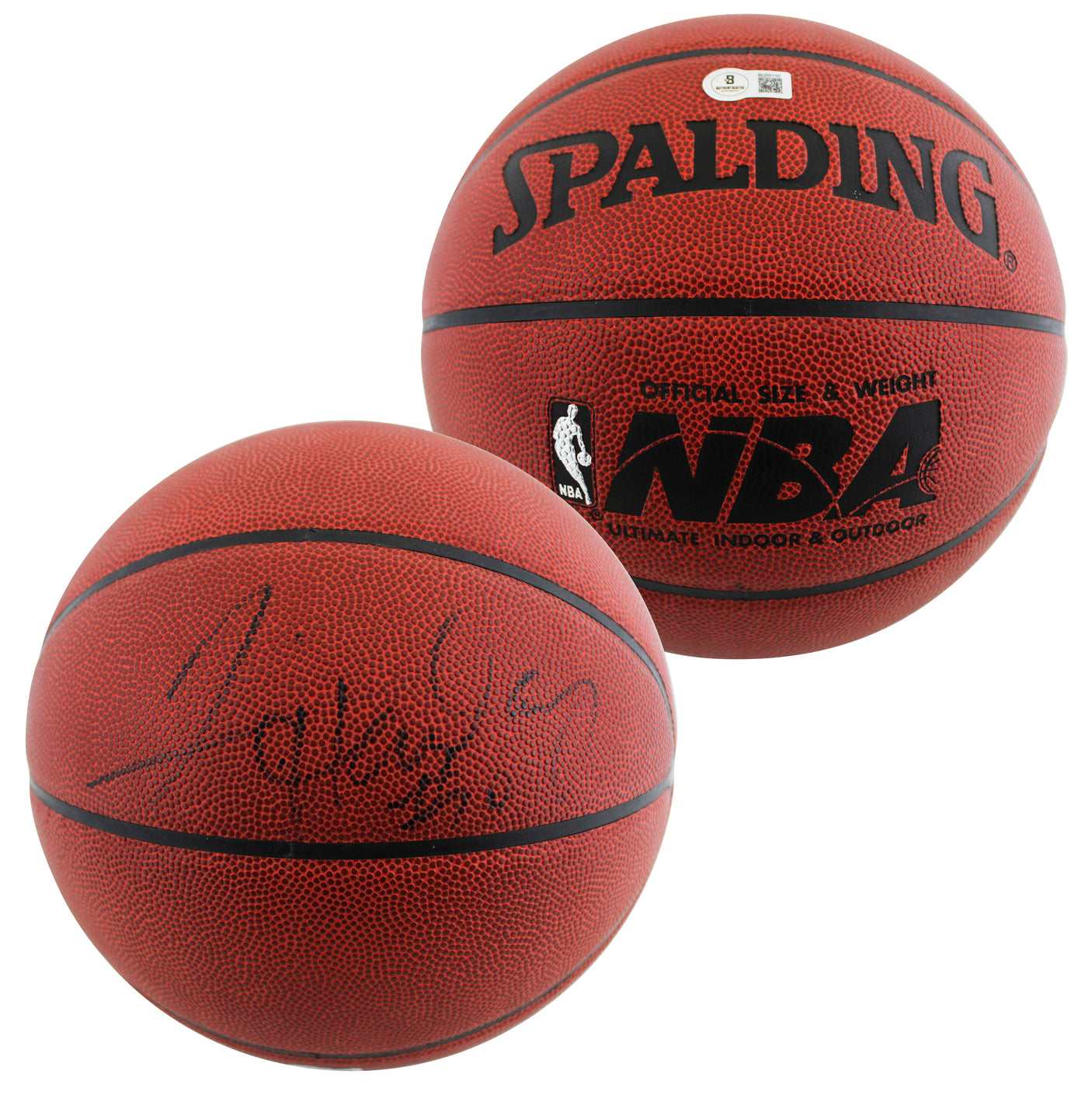 Warriors Tim Hardaway Sr. Authentic Signed Spalding I/O Basketball BAS #BU55110
