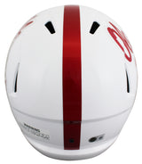Ole Miss Kewan Lacy Signed White Full Size Speed Rep Helmet Autographed BAS