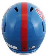 Ole Miss Kewan Lacy Signed Powder Blue Full Size Speed Rep Helmet W/ Case BAS