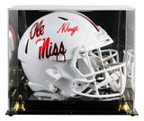 Ole Miss Kewan Lacy Signed White Full Size Speed Rep Helmet W/ Case BAS