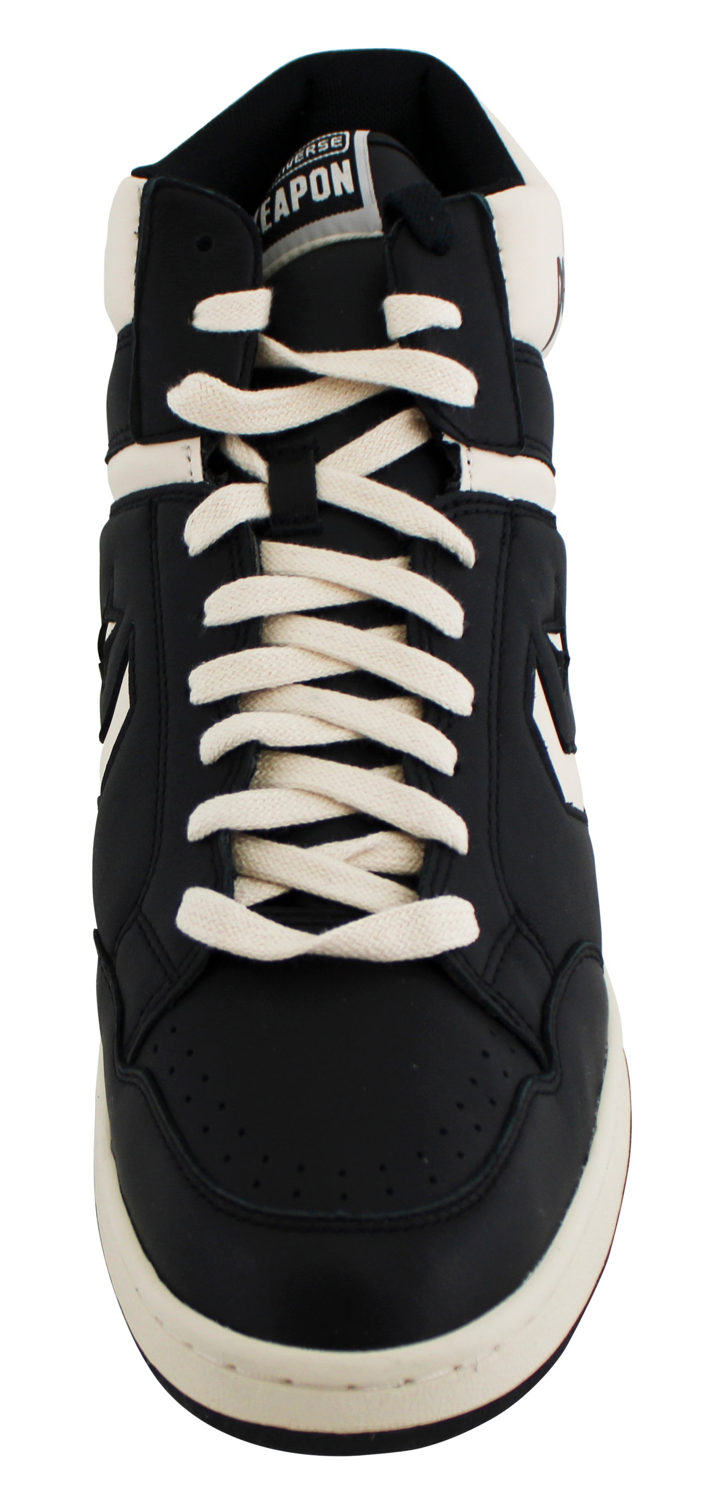 Lakers Magic Johnson Signed Left Black & White Converse Weapon Shoe BAS Wit 3