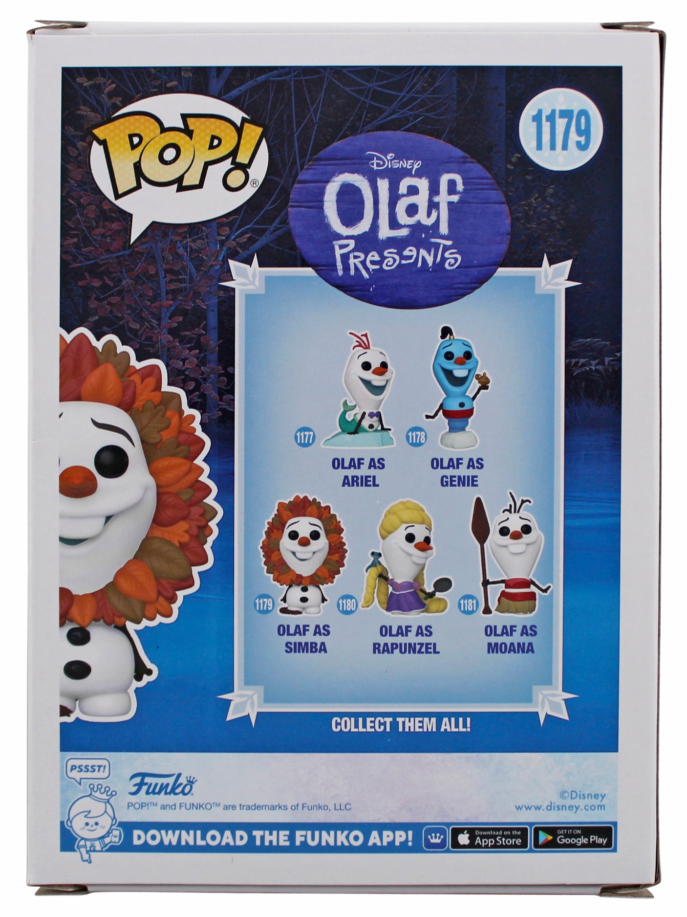 Josh Gad Frozen "Olaf" Signed #1179 Olaf as Simba Funko Pop Vinyl Figure BAS 1