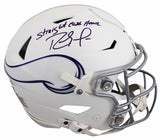 Vikings Randy Moss Signed 2024 On-Field Alt Speed Flex Full Size Helmet BAS Wit