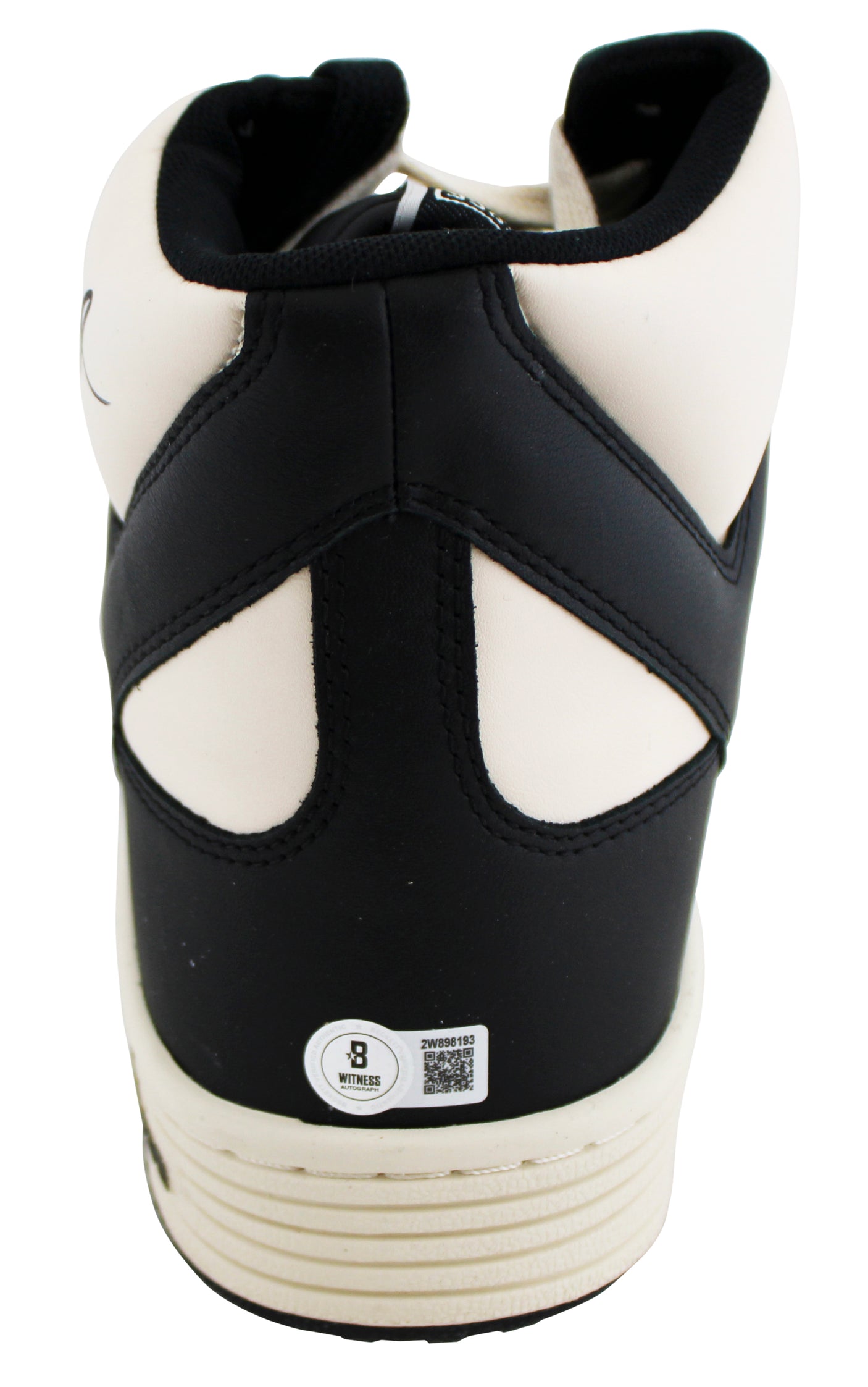 Lakers Magic Johnson Signed Left B&W Converse Weapon Shoe W/ Case BAS Witness 3