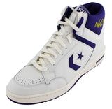 Lakers Magic Johnson Signed Left Purple & White Converse Weapon Shoe BAS Wit 3