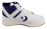 Lakers Magic Johnson Signed Left Purple & White Converse Weapon Shoe BAS Wit 3
