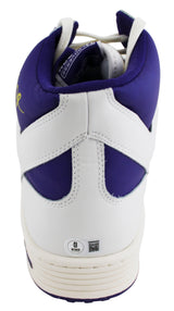 Lakers Magic Johnson Signed Left Purple & White Converse Weapon Shoe BAS Wit 3