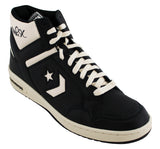 Lakers Magic Johnson Signed Right B&W Converse Weapon Shoe W/ Case BAS Witness 3