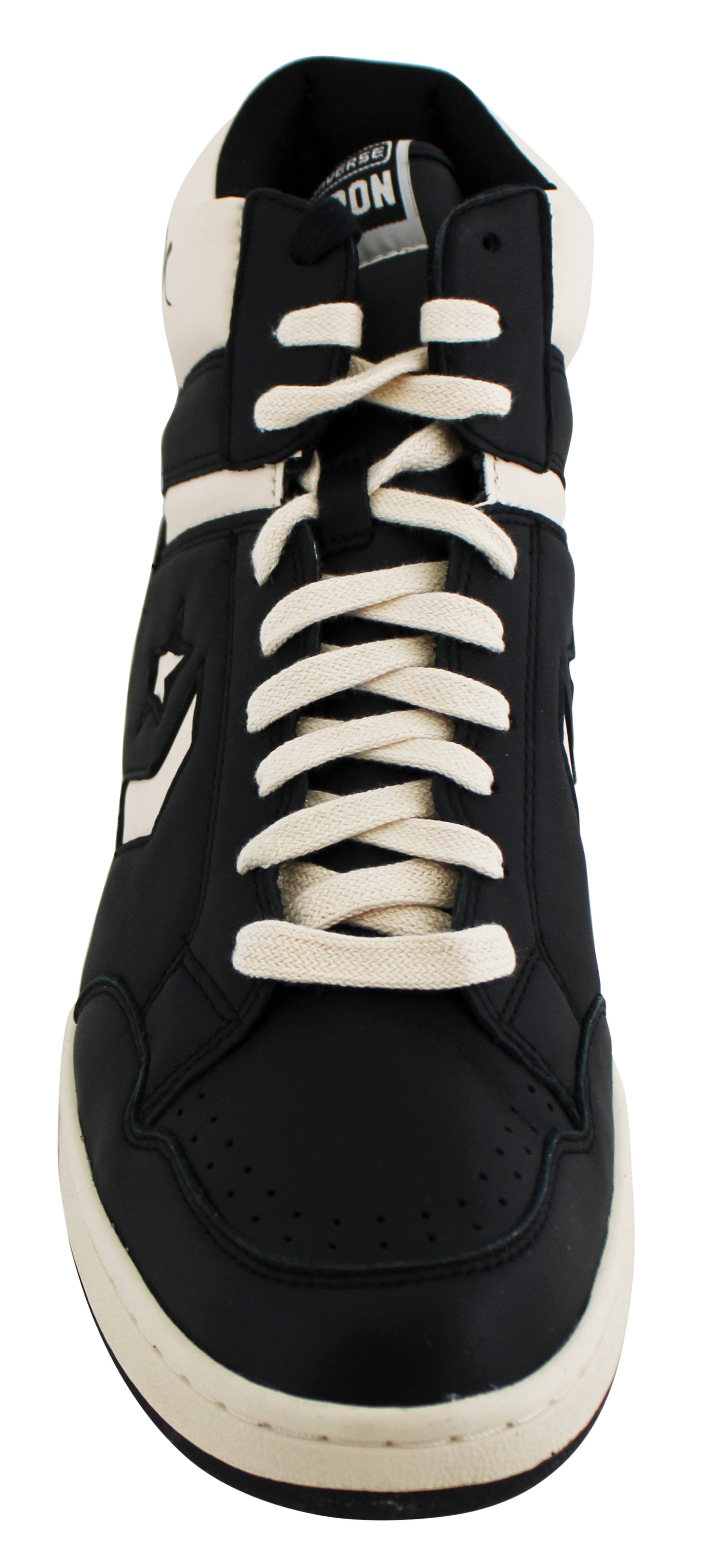 Lakers Magic Johnson Signed Right B&W Converse Weapon Shoe W/ Case BAS Witness 3