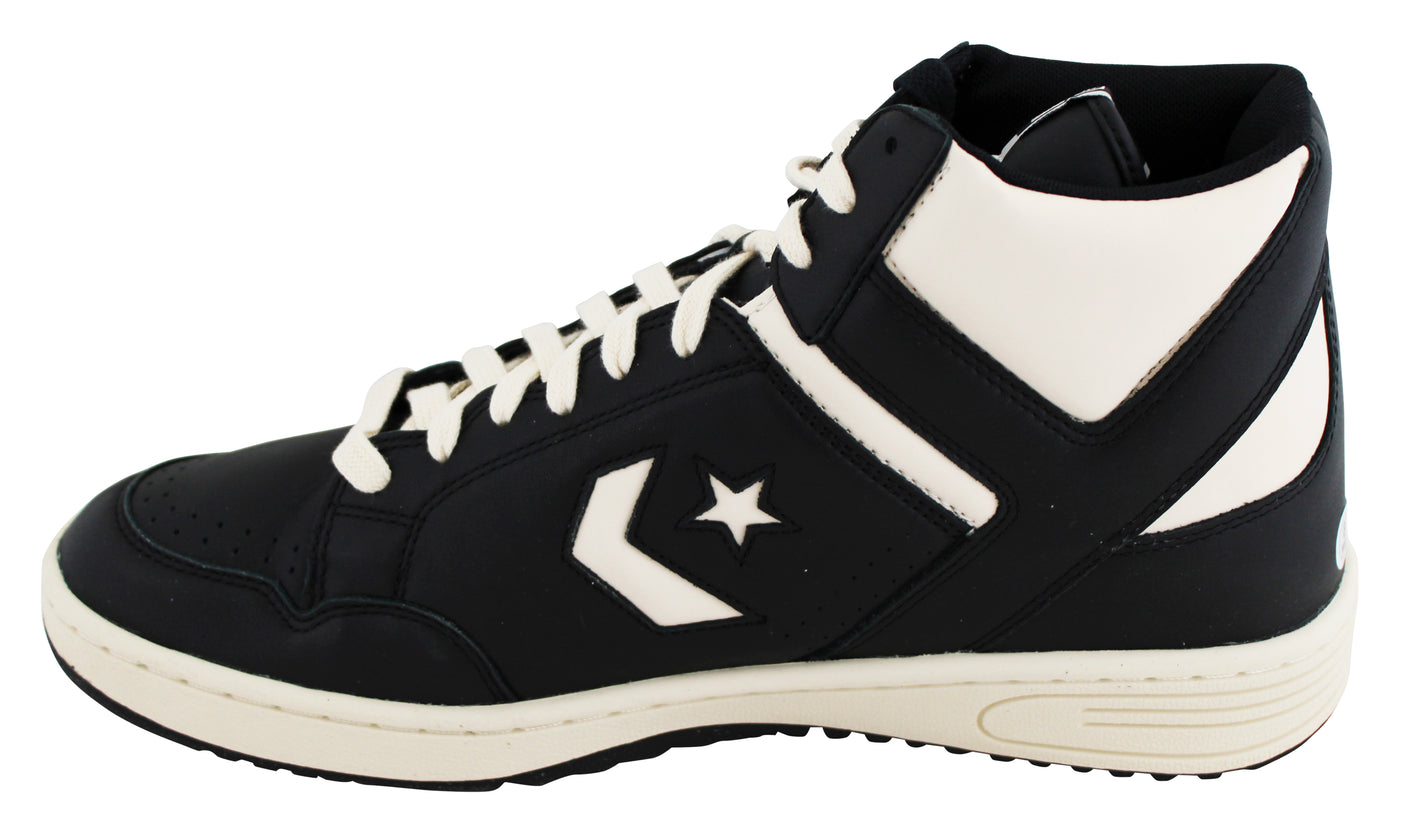 Lakers Magic Johnson Signed Right Black & White Converse Weapon Shoe BAS Wit 3