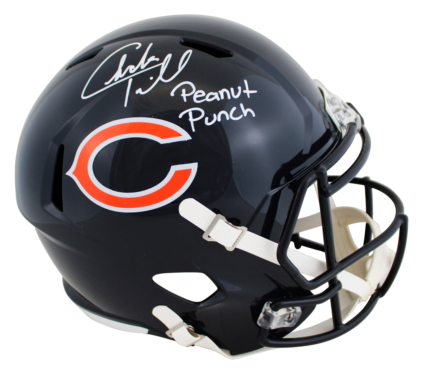 Bears Charles Tillman "Peanut Punch" Signed Full Size Speed Rep Helmet BAS Wit