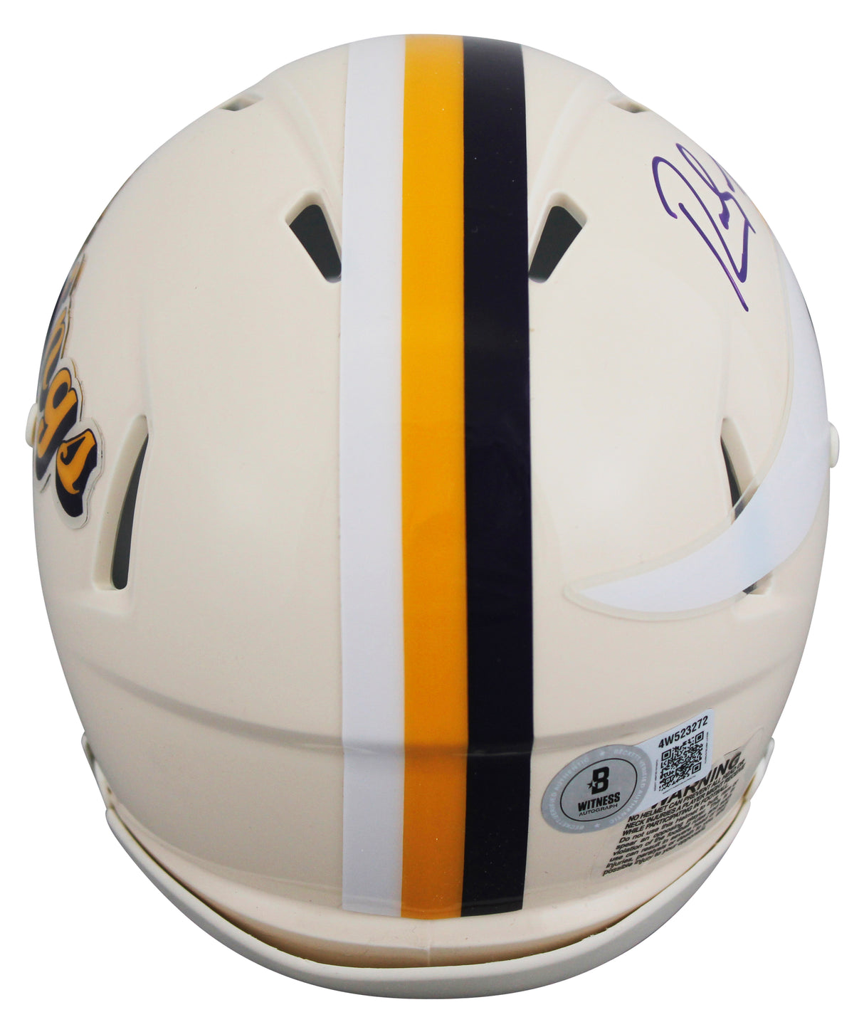 Vikings Randy Moss Authentic Signed Retro Mini Helmet W/ Case BAS Witnessed