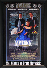 Mel Gibson Maverick Authentic Signed & Framed 27x40 Poster Autographed BAS