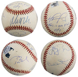 Boston Strong (5) Damon, Brady, Ortiz, Orr & Bird Signed Baseball BAS #T71331