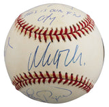 Boston Strong (5) Damon, Brady, Ortiz, Orr & Bird Signed Baseball BAS #T71331