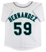 Felix Hernandez Authentic Signed White Pro Style Jersey Autographed BAS