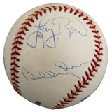 Boston Strong (5) Damon, Brady, Ortiz, Orr & Bird Signed Baseball BAS #T71331