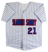 Sammy Sosa Authentic Signed White Pinstripe Pro Style Jersey JSA Witness