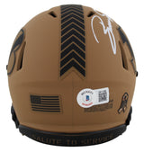 Bengals Boomer Esiason Signed STS II Speed Mini Helmet W/ Case BAS Witnessed