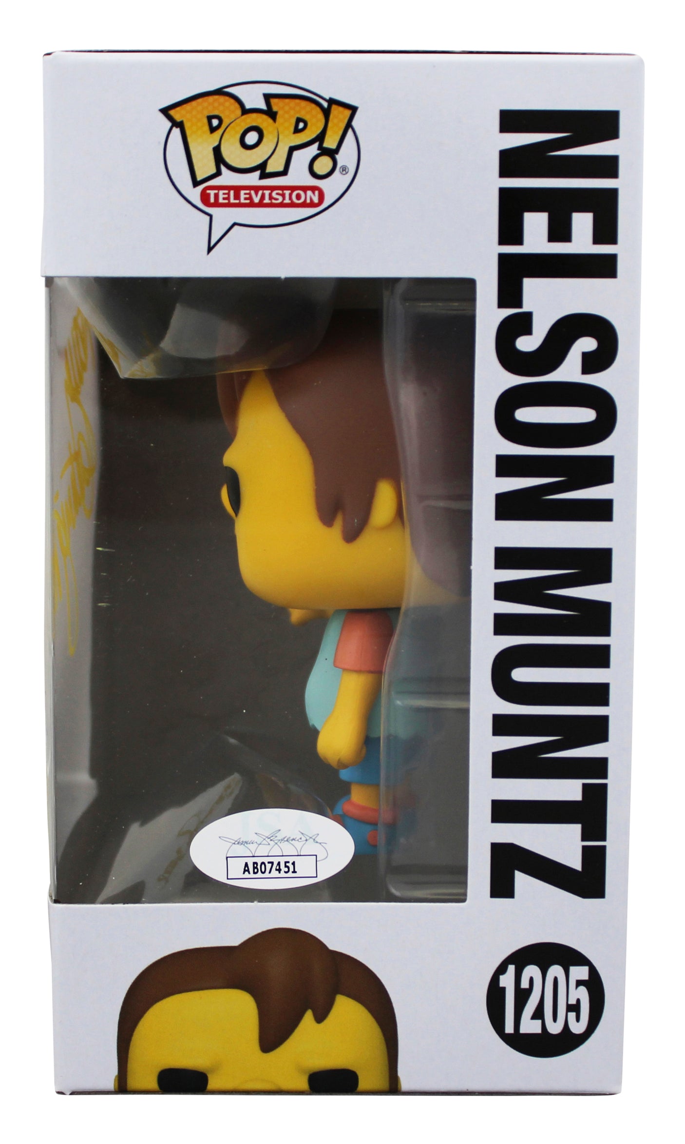 Nancy Cartwright The Simpsons Signed Nelson #1205 Funko Pop Figure JSA #AB07451