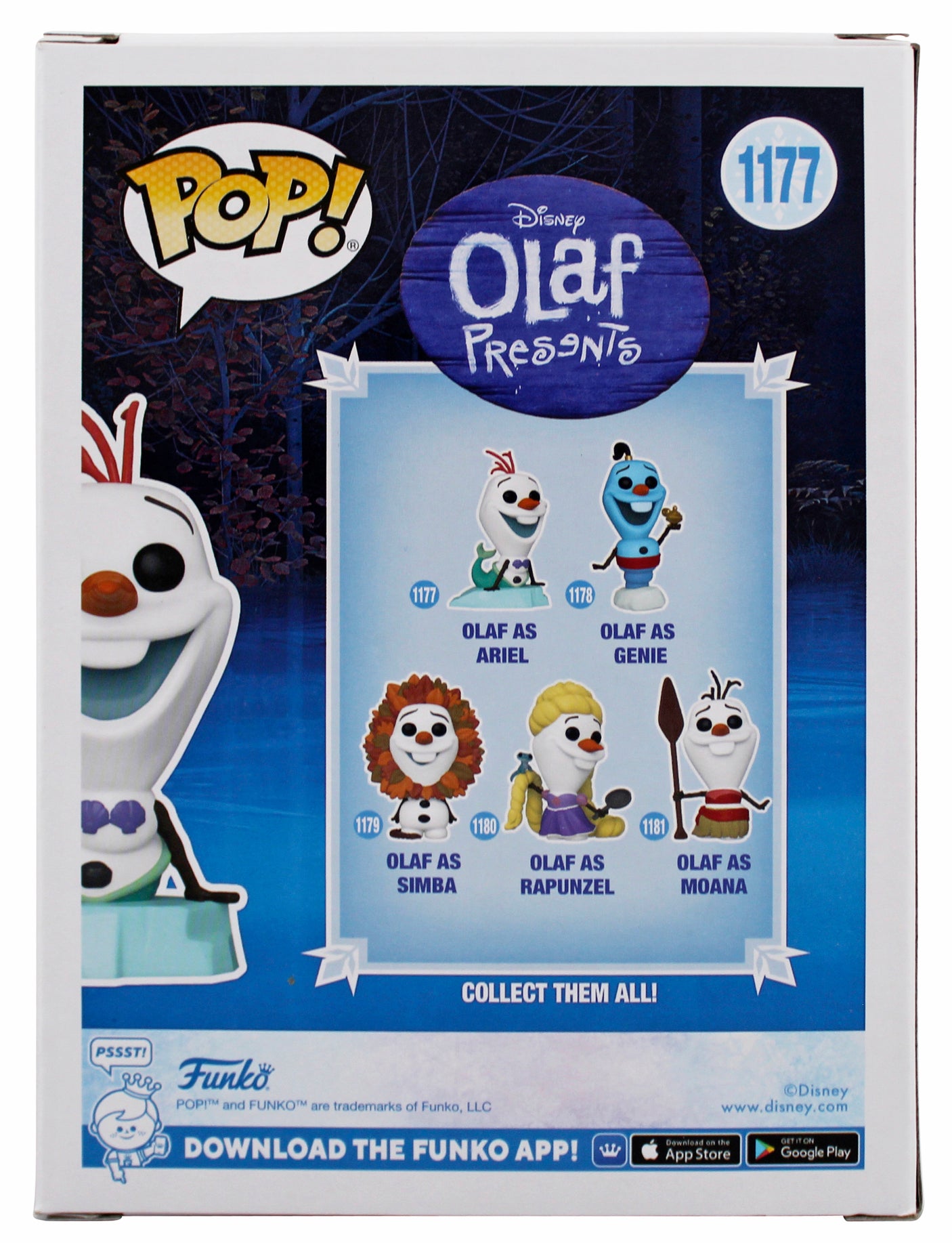 Josh Gad Frozen "Olaf" Signed #1177 Olaf as Ariel Funko Pop Vinyl Figure BAS