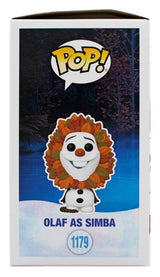 Josh Gad Frozen "Olaf" Signed #1179 Olaf as Simba Funko Pop Vinyl Figure BAS 2