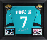 Jaguars Brian Thomas Jr. Authentic Signed Teal Nike Game Framed Jersey Fanatics