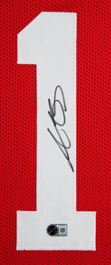 Ole Miss A.J. Brown Authentic Signed Red Pro Style Framed Jersey BAS Witnessed