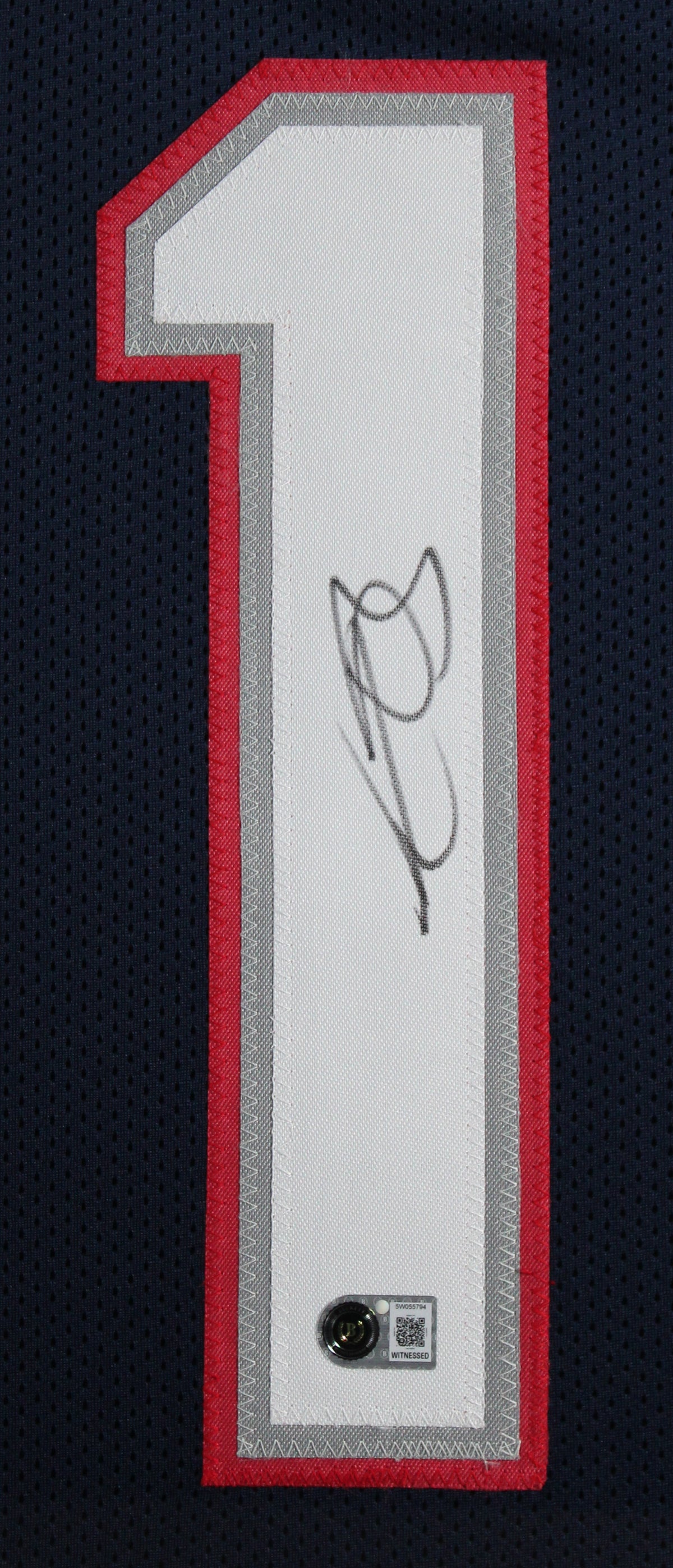 A.J. Brown Authentic Signed Navy Pro Style Framed Jersey BAS Witnessed