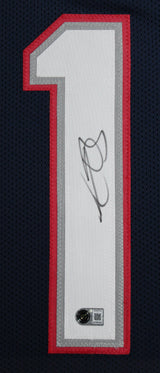 A.J. Brown Authentic Signed Navy Pro Style Framed Jersey BAS Witnessed