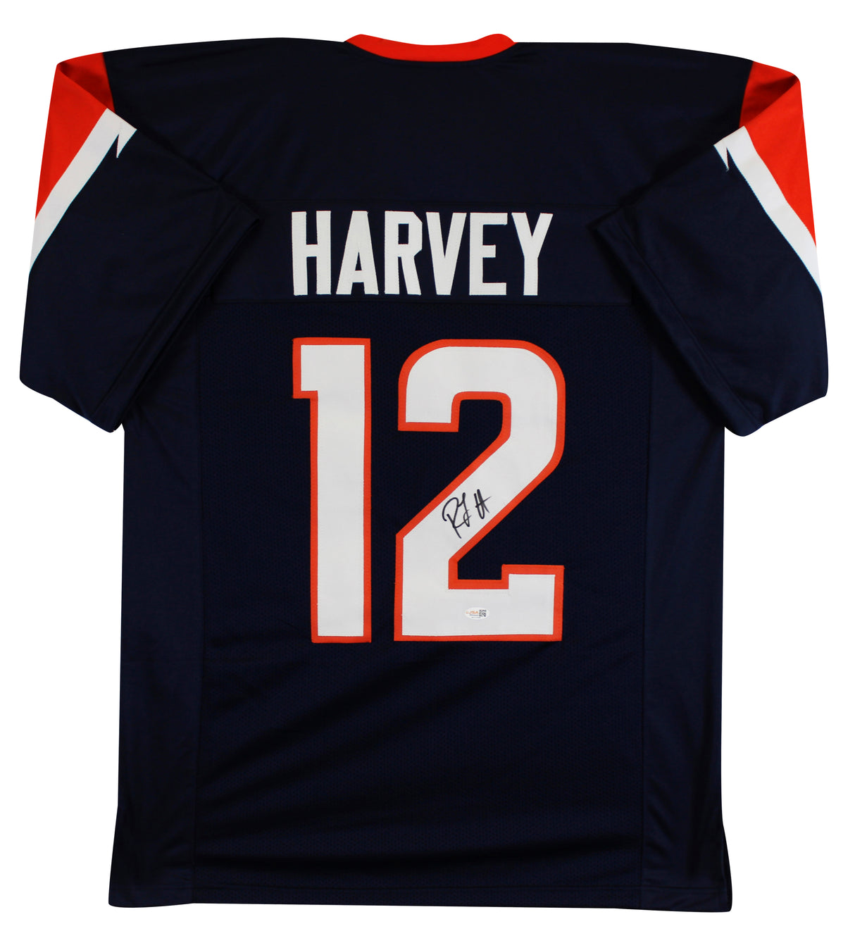R.J. Harvey Authentic Signed Navy Pro Style Jersey Autographed JSA Witness