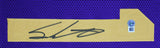 LSU Sam Leavitt Authentic Signed Purple Pro Style Framed Jersey BAS Witnessed 2