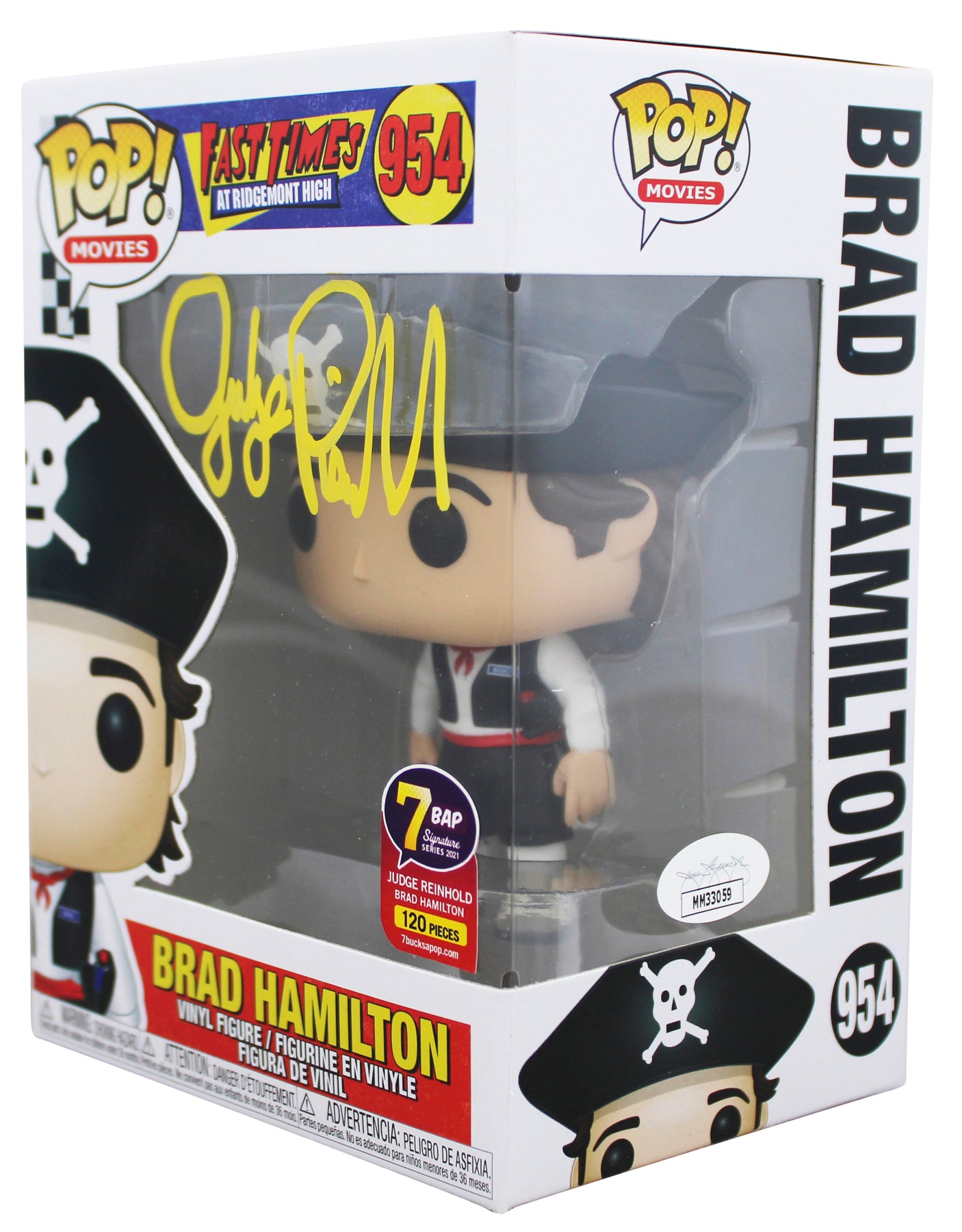 Judge Reinhold Fast Times Signed Brad #954 Funko Pop Vinyl Figure JSA #MM33059