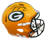 Packers Josh Jacobs Signed Full Size Speed Rep Helmet W/ Case BAS Witnessed