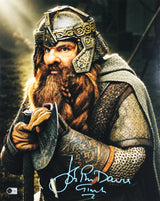 John Rhys-Davies Lord of the Rings "Gimli" Signed 16x20 Closeup Photo BAS Wit