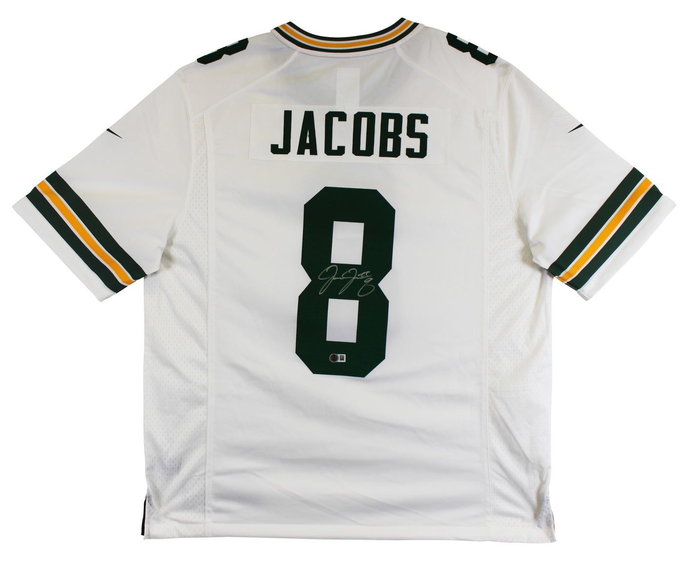 Packers Josh Jacobs Authentic Signed White Nike Game Jersey BAS Witnessed
