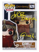 John Rhys-Davies LOTR "Gimli" Signed #629 Funko Pop Figure w/ Yellow Sig BAS Wit
