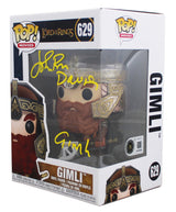John Rhys-Davies LOTR "Gimli" Signed #629 Funko Pop Figure w/ Yellow Sig BAS Wit
