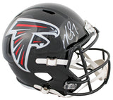 Falcons Michael Vick Signed 03-19 TB Full Size Speed Rep Helmet w/ Case BAS Wit
