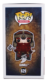 John Rhys-Davies LOTR "Gimli" Signed #629 Funko Pop Figure w/ Yellow Sig BAS Wit