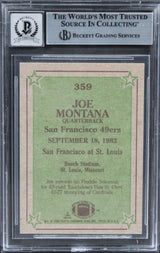 49ers Joe Montana Signed 1984 Topps #359 IR Card Auto Graded 10! BAS Slab