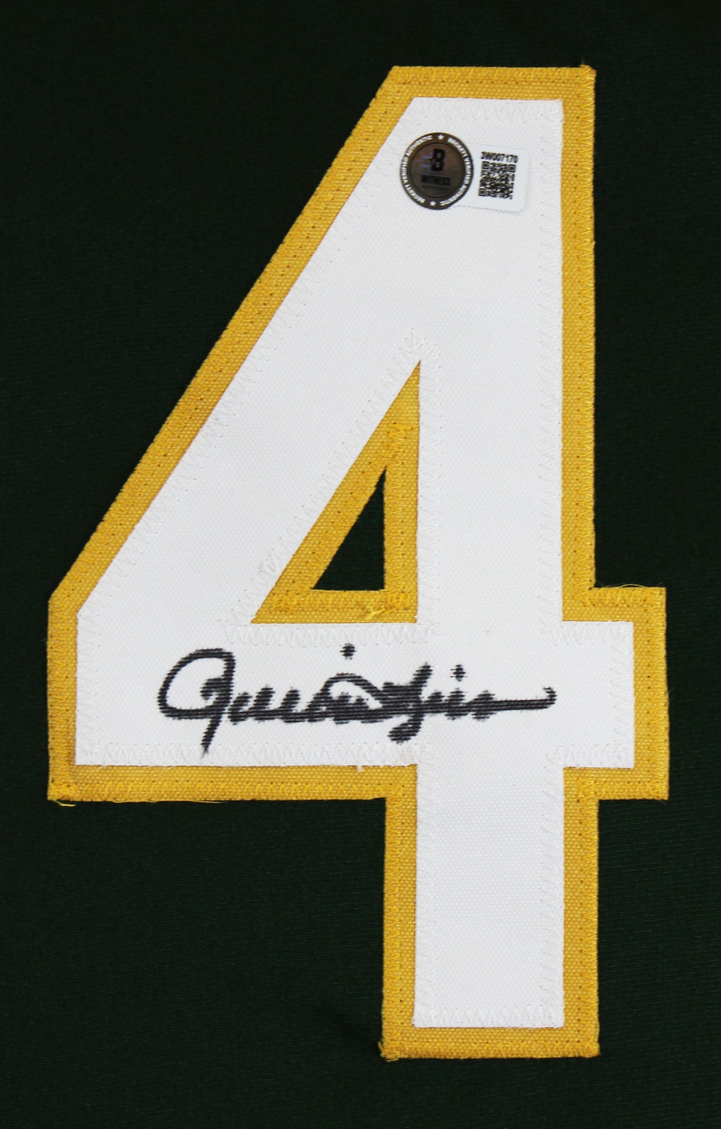 Rollie Fingers Authentic Signed Green Pro Style Jersey Autographed BAS Witnessed