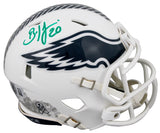 Eagles Brian Dawkins Signed Salute To Service III Speed Mini Helmet BAS Witness