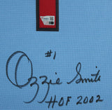 Cardinals Ozzie Smith Authentic Signed Light Blue Nike Framed Jersey Fanatics