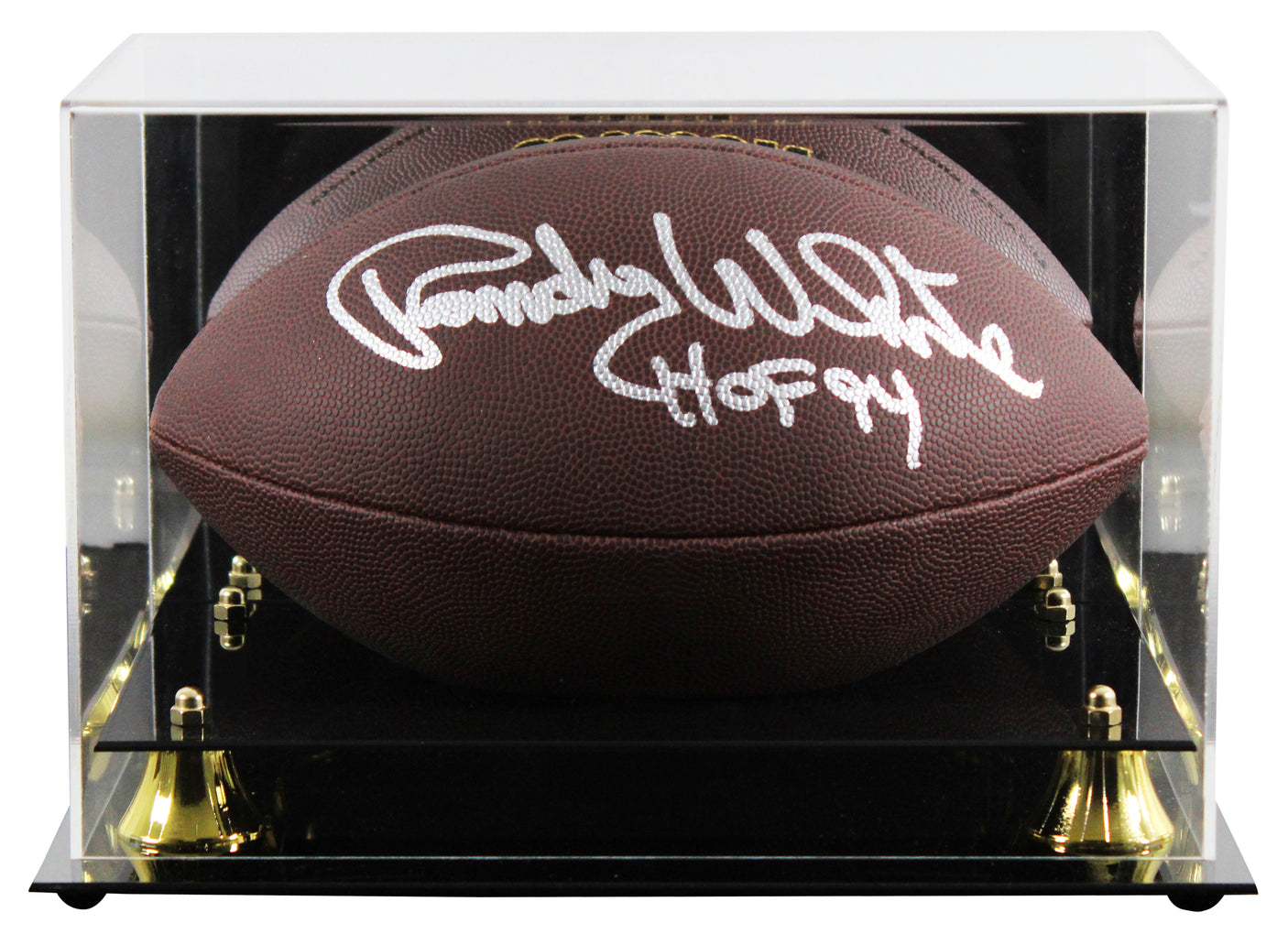 Cowboys Randy White "HOF 94" Signed Wilson Super Grip Football W/ Case BAS Wit
