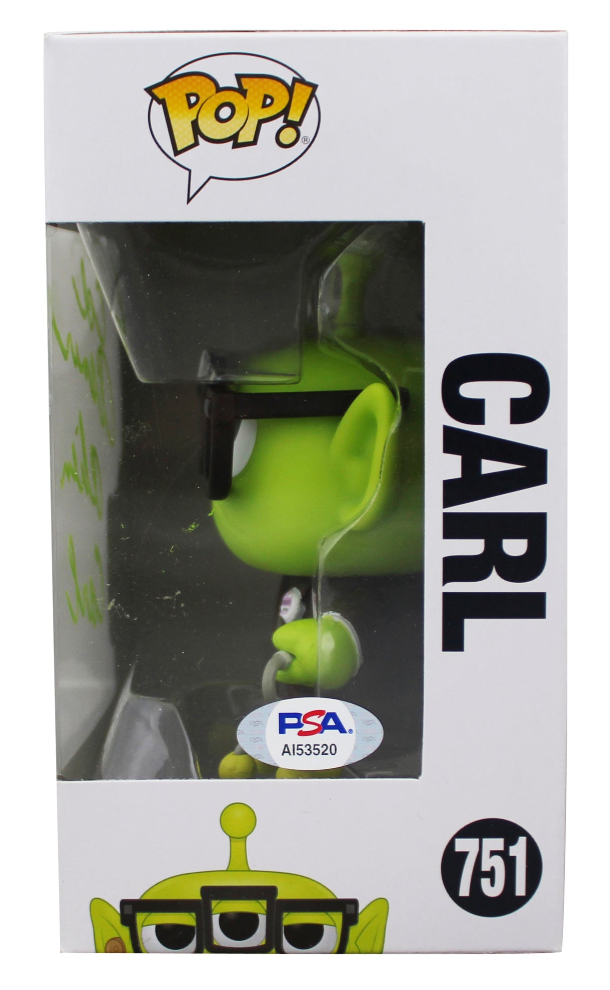 Ed Asner Up "Alien Carl" Signed Carl #751 Funko Pop Vinyl Figure PSA #AI53520
